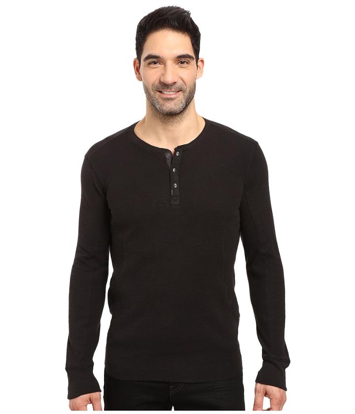 Calvin Klein Jeans - Mixed Media Slub Waffle Henley