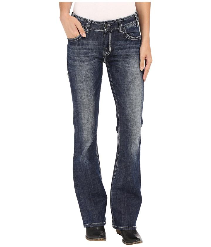 Rock And Roll Cowgirl - Mid-rise Bootcut In Dark Vintage W1-7368
