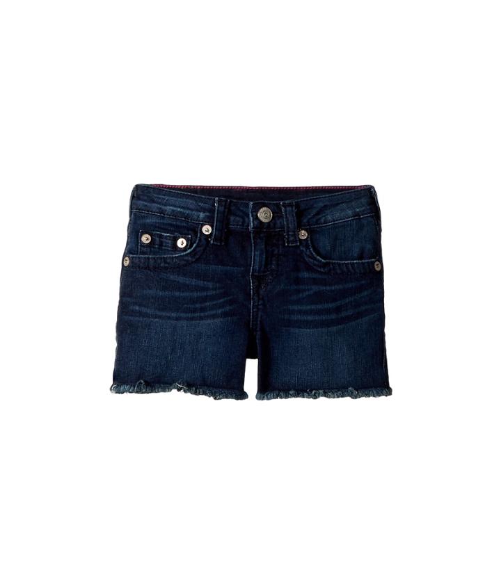 True Religion Kids - Joey Raw Shorts In Ocean Blue