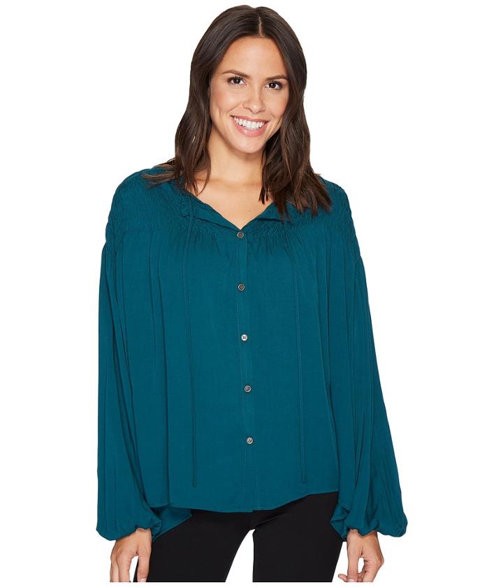 Catherine Catherine Malandrino - Gathered Yoke Peasant Sleeve Top