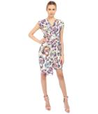 Just Cavalli - Onirica Print Jersey Cap Sleeve Cocktail Dress
