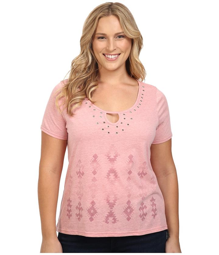 Roper - Plus Size 0227 Heather Jersey Hi-lo Tee