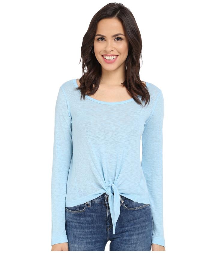 Splendid - Slub Jersey Tie Front Long Sleeve