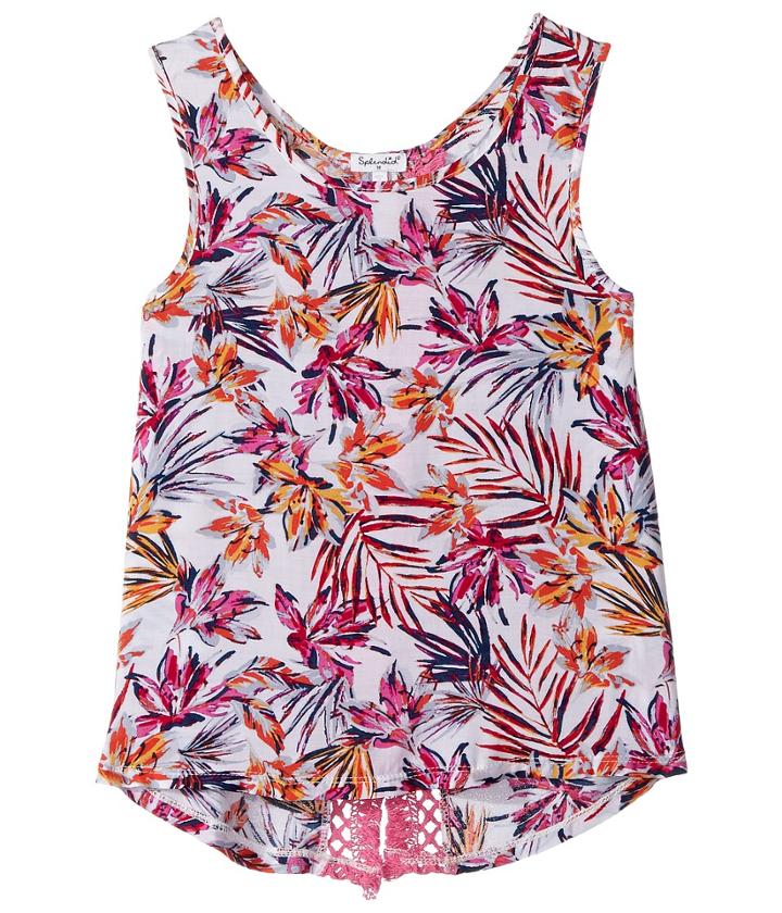 Splendid Littles - All Over Print With Fringe Trim Top