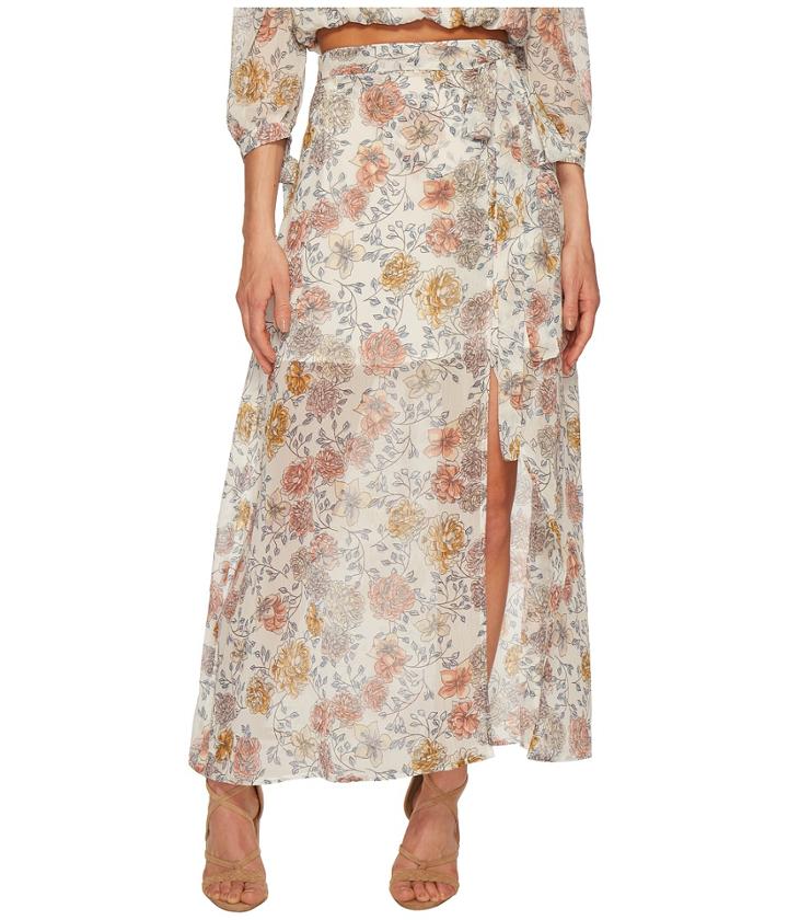 J.o.a. - Printed Maxi Skirt With High Side Slit