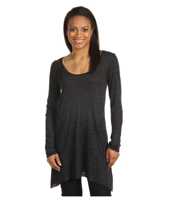 Allen Allen - L/s Angled 2-pocket Scoop Tunic