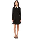 Kate Spade New York - Sequin Collar Crepe Dress