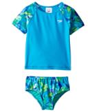 Speedo Kids - Printed Short Sleeve Rashguard Two-piece Swimsuit Set