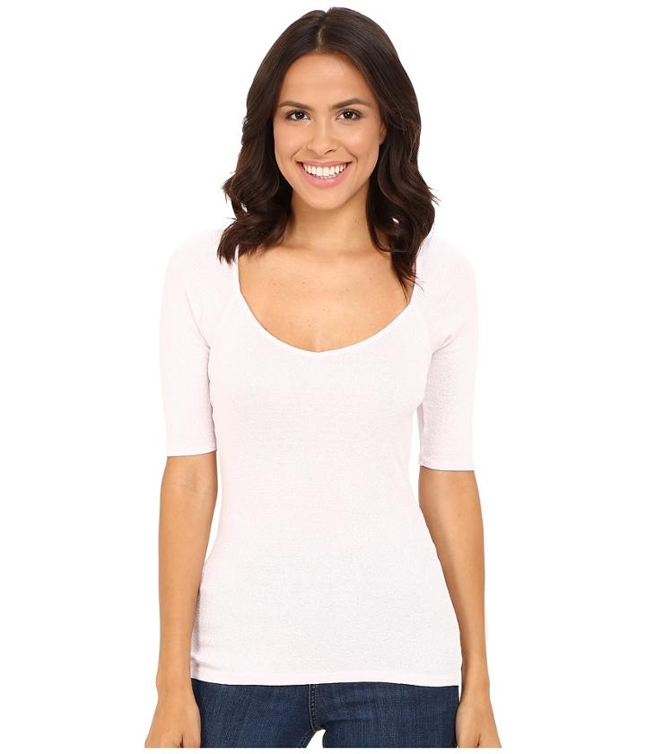 Michael Stars - Shine Elbow Sleeve Sweetheart Top