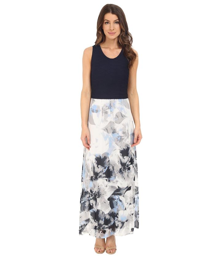 Calvin Klein - Printed Maxi W/ Chiffon Bottom