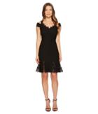 Yigal Azrouel - Cold Shoulder Lace Gusset Flare Dress