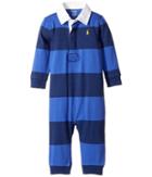 Ralph Lauren Baby - Striped Cotton Rugby Coverall