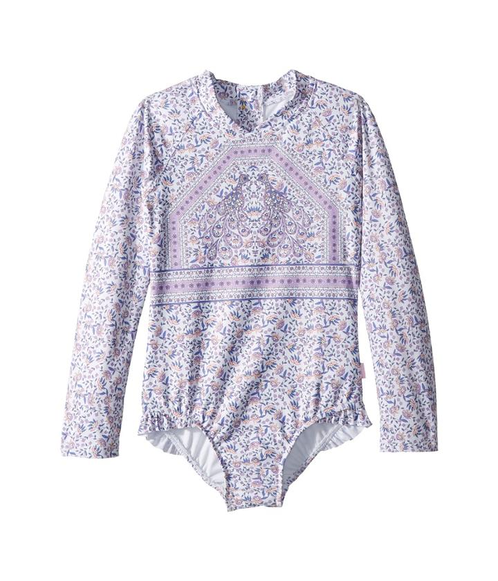 Seafolly Kids - Peacock Paisley Long Sleeve Surf Tank One-piece