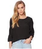 1.state - Crew Neck Pintuck Sleeve Blouse