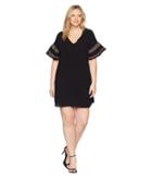 Kari Lyn - Plus Size Noemi Short Sleeve Dress With Embroidery
