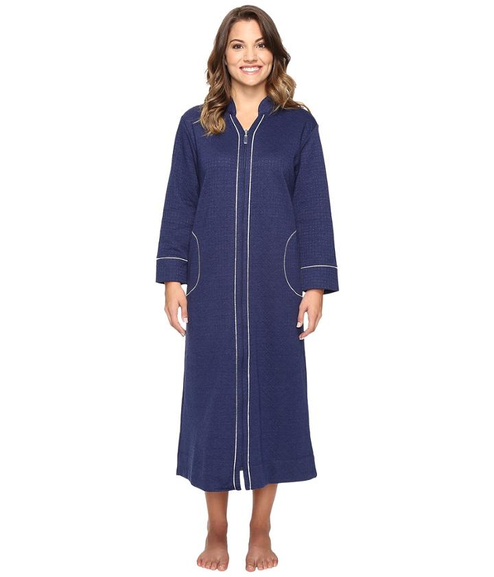Carole Hochman - Petite Quilted Zip Robe