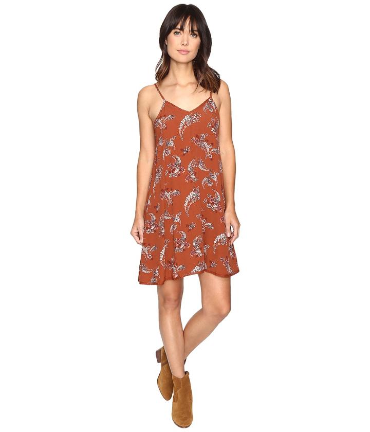 Brigitte Bailey - Clementine Paisley Floral Print Spaghetti Strap Dress