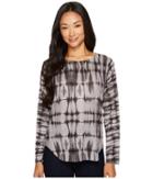 Nally &amp; Millie - Grey Tie-dye Print Sweater Top