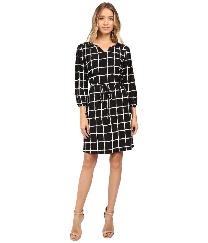 Christin Michaels - Lafayette Grid Print Dress