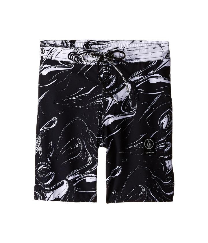Volcom Kids - Party Pack Marble Elastic Waist Boardshorts