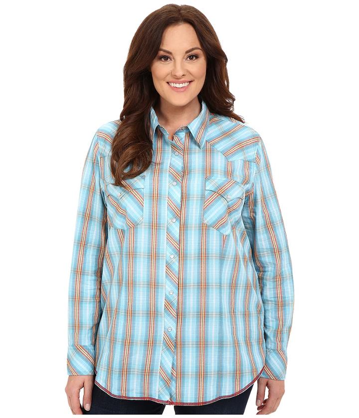 Roper - Plus Size 0190 Ombre Dobby Plaid
