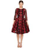 Zac Posen - Poppy Embroidery 3/4 Sleeve Dress