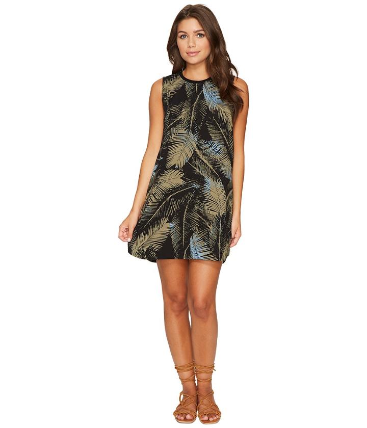 Rvca - Roadside Printed Palm Shift Dress