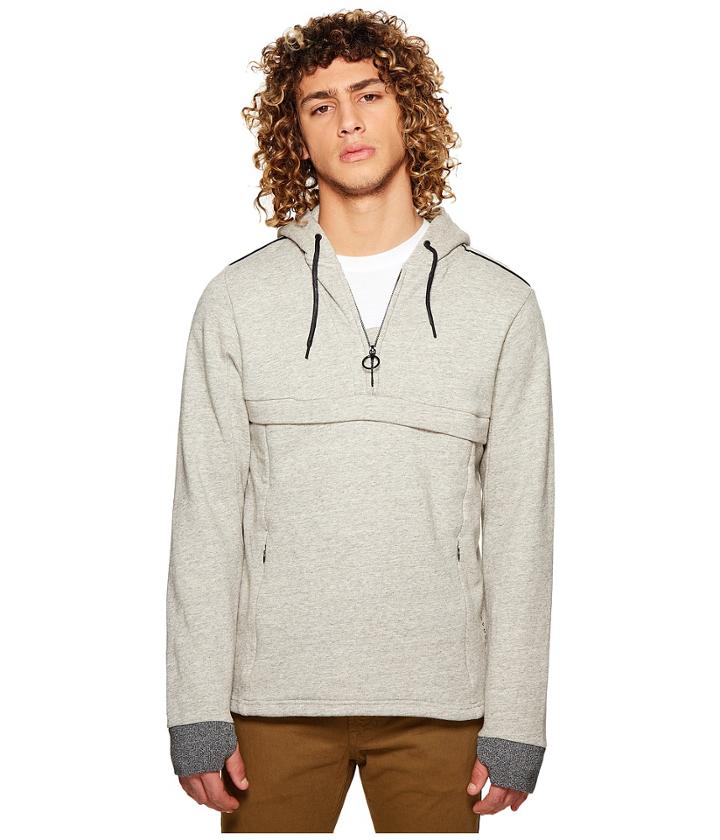 Scotch &amp; Soda - Club Nomade Popover Hoodie With Zipper Details