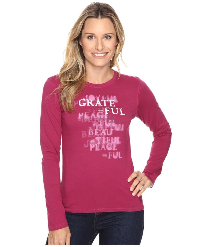 Life Is Good - Grateful Stencil Long Sleeve Crusher Tee