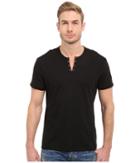 John Varvatos Star U.s.a. - Short Sleeve Crew Neck Knit Eylelet Placket Detail K1213r2b