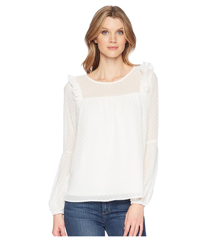 B Collection By Bobeau - Adine Swiss Dot Blouse