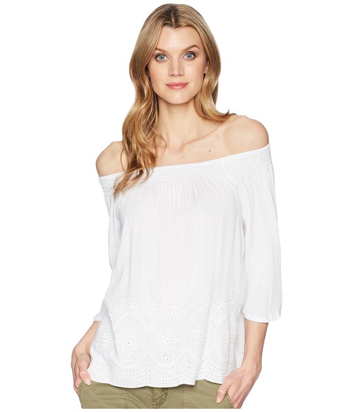 Tribal - Off Shoulder Top With Embroidered Detail