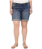 Kut From The Kloth - Plus Size Catherine Boyfriend Roll Up Shorts In Teamwork