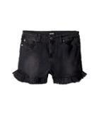 Hudson Kids - High-waisted Ruffle Hem Shorts In Beaten Black