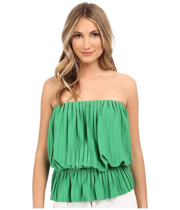 Nicole Miller - Pleated Peplum Tube Top