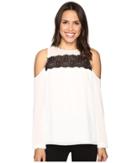 Michael Michael Kors - Lace Trim Cold Shoulder Top
