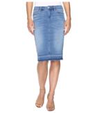 Blank Nyc - Denim Rleased Hem Pencil Skirt In One Life Stand