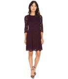 Vince Camuto - Lace Raglan Lace Sleeve Fit And Flare