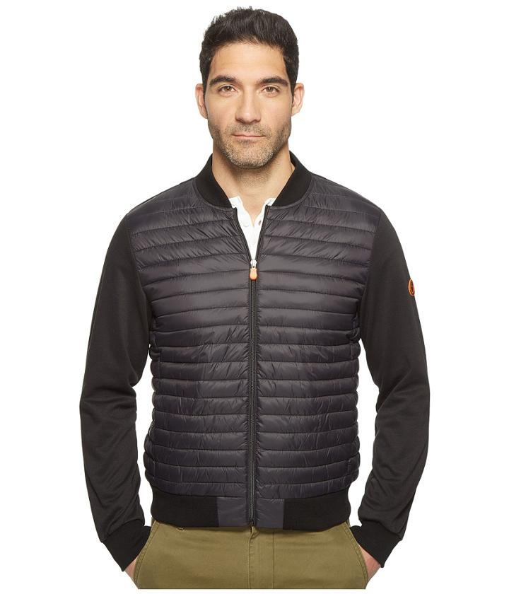 Save The Duck - Full Zip Baseball Collar Knit Nylon No Hood Jacket
