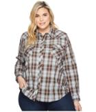 Roper - Plus Size 1204 Chocolate Turquoise Plaid