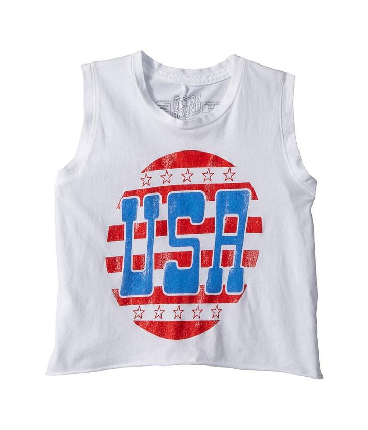 The Original Retro Brand Kids - Sleeveless Crop Usa Tank Top