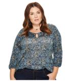 Lucky Brand - Plus Size Floral Ruffle Top
