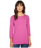 Mod-o-doc - Heavier Slub Jersey 3/4 Sleeve Tee With Eyelet Contrast
