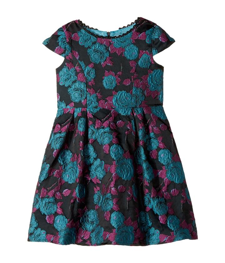 Us Angels - Cap Sleeve Princess Bodice With A Full Skirt And Flower Dress