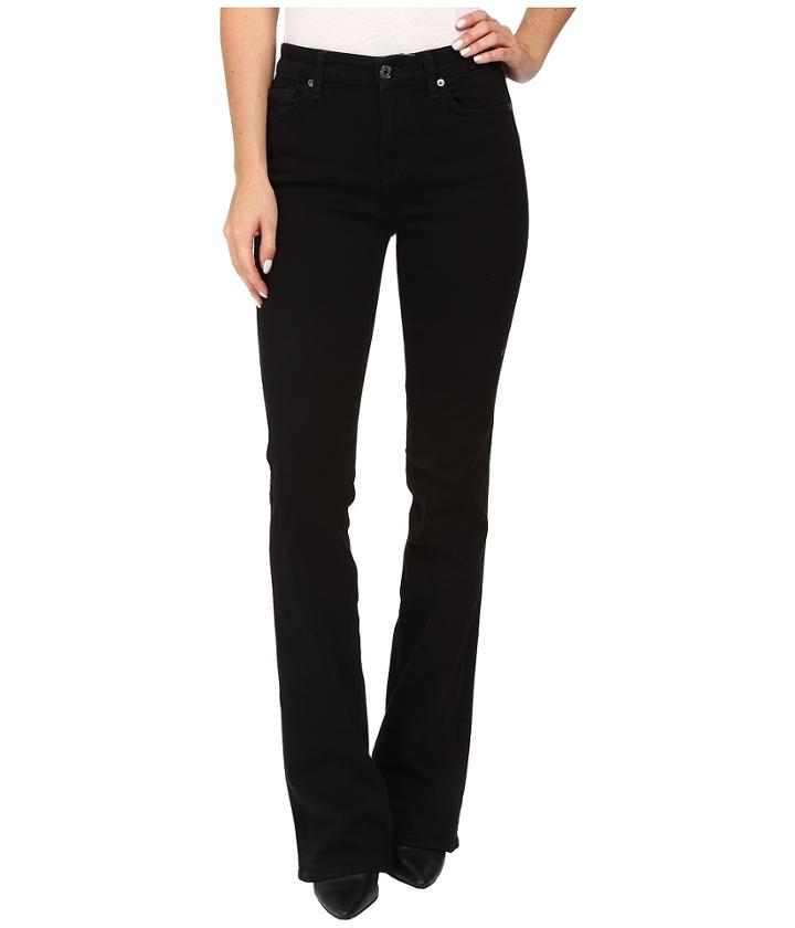 7 For All Mankind - Kimmie Bootcut In Washed Overdyed Black