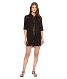 Tommy Bahama - Lace Shirred Boyfriend Shirt Cover-up