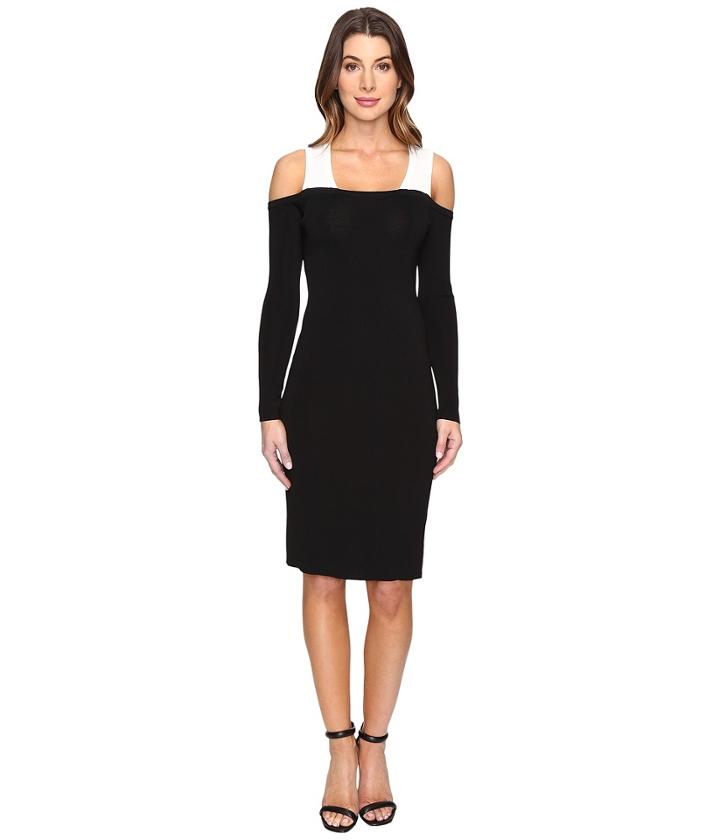 Calvin Klein - Color Block Cold Shoulder Sweater Dress