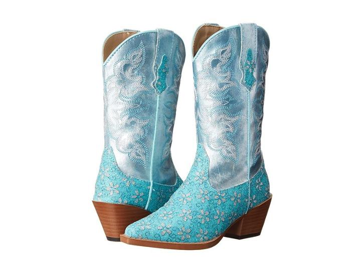 Roper Kids Floral Glitter Snip Toe