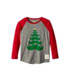 The Original Retro Brand Kids - Baseball Raglan Holiday Mustache Long Sleeve