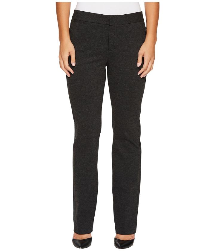 Nydj Petite - Petite Ponte Trouser Pants In Charcoal